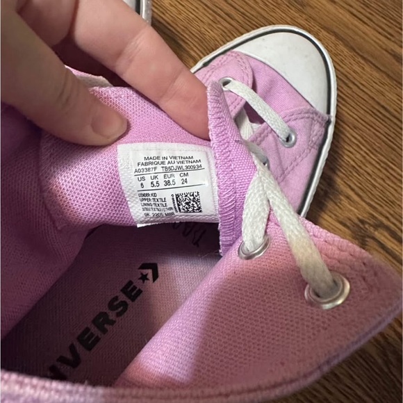 Converse Lavender High-Top Platform Sneakers - Picture 4 of 4